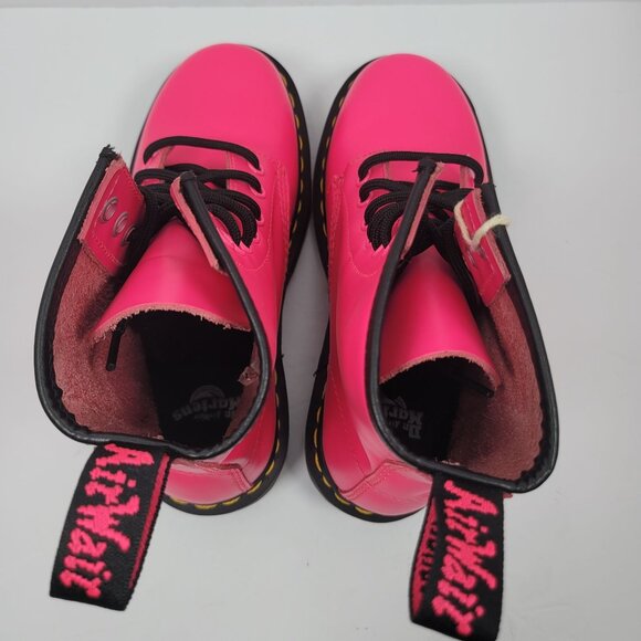 Dr. Martens Women's Pink Smooth 1460 Leather Lace Up Boots US Size 5 NWT - Picture 5 of 10